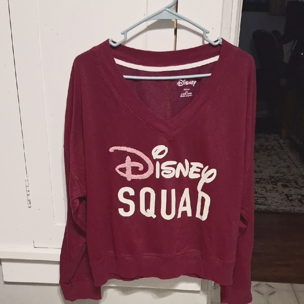 Disney Squad Burgundy Sweatshirt/ Sleepwear
